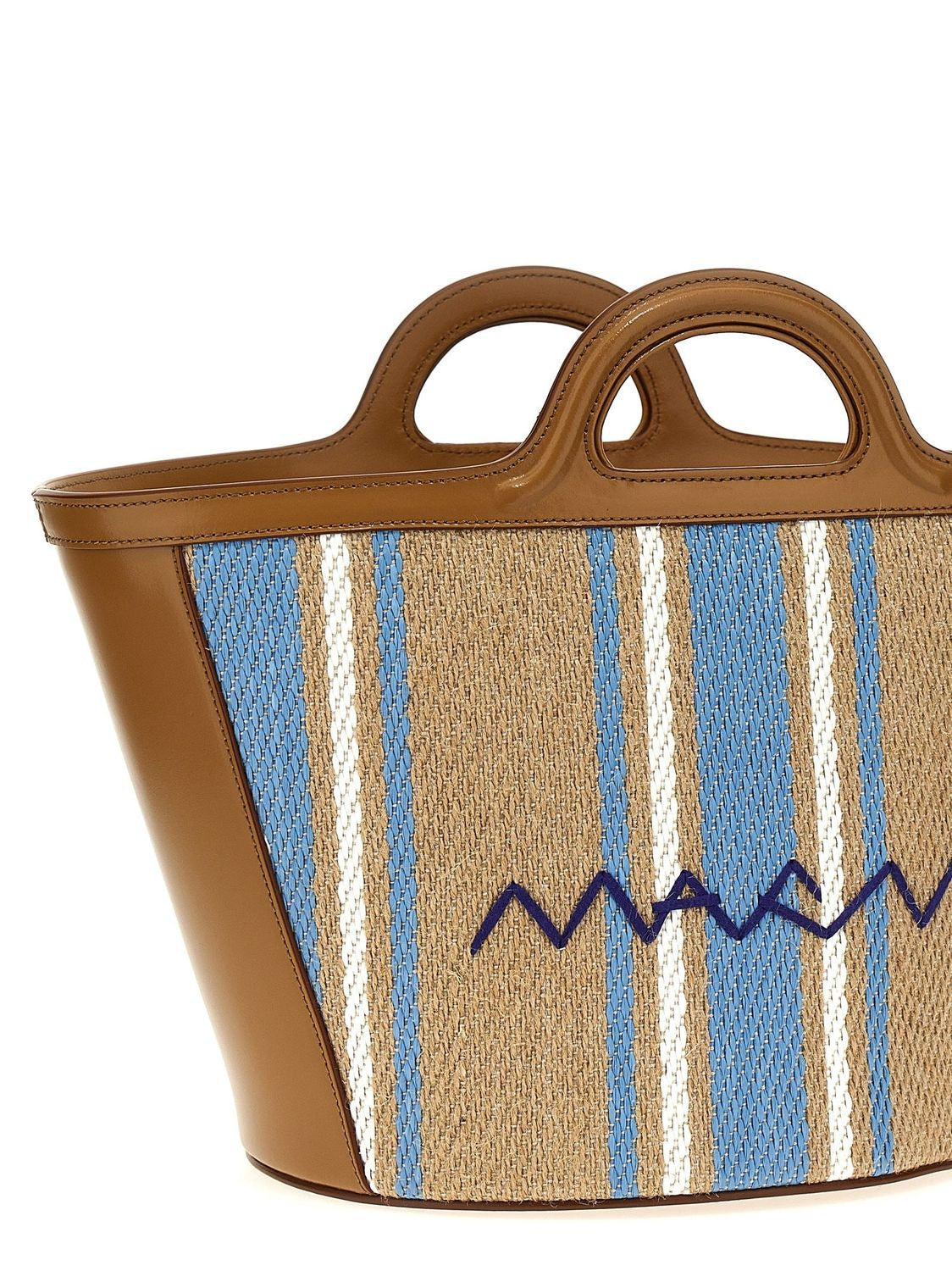 MARNI Embroidered Canvas Tropicalia Bucket Handbag