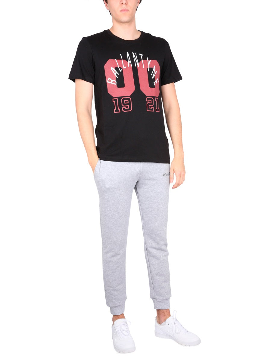 BALLANTYNE Crewneck T-Shirt with Front Logo Print