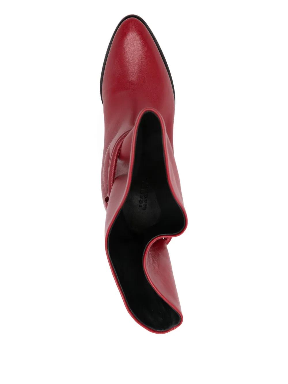 ISABEL MARANT 90MM Lolya Leather Ankle Boots