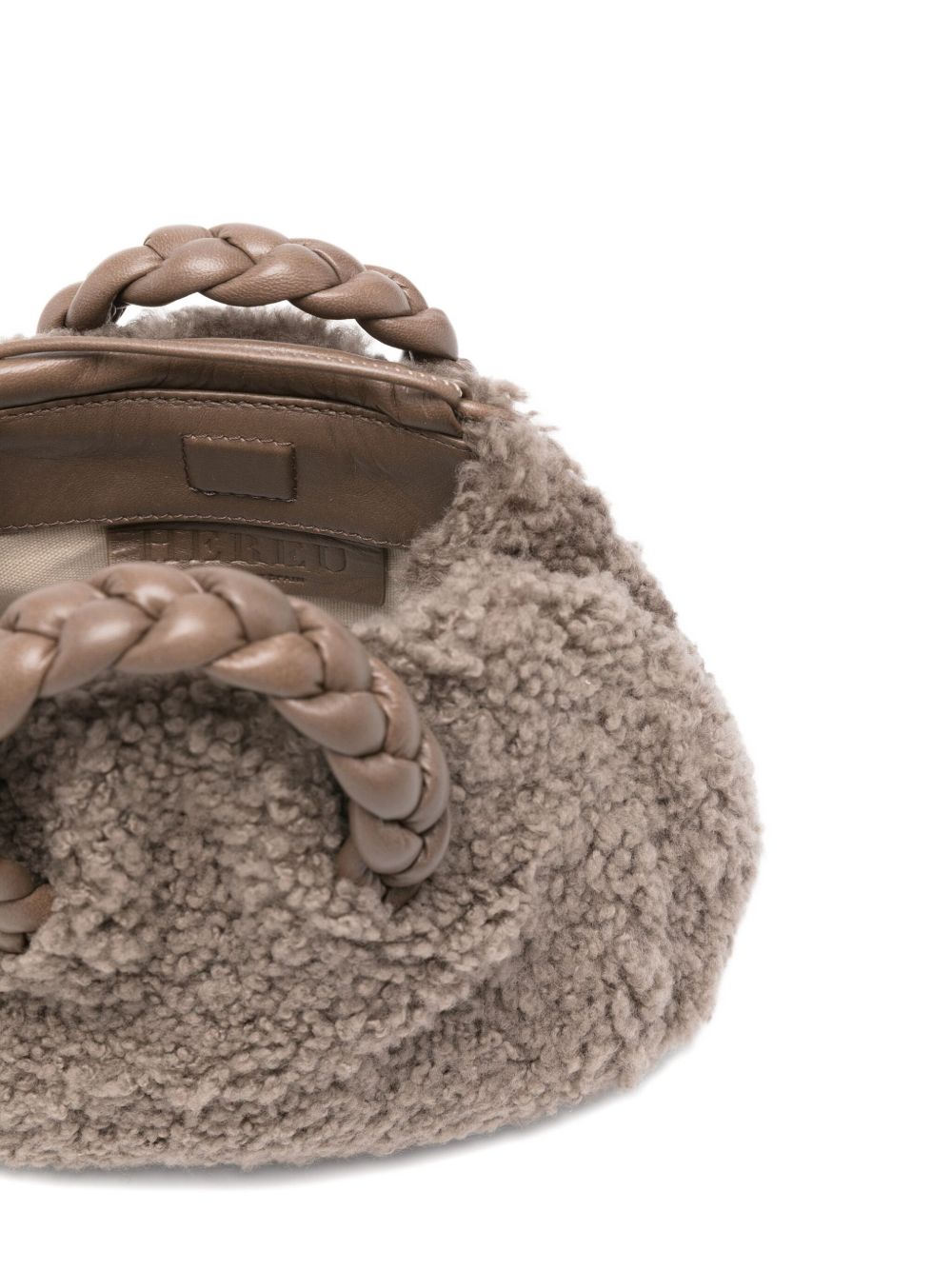 HEREU Textured Braided Top Handle Handbag
