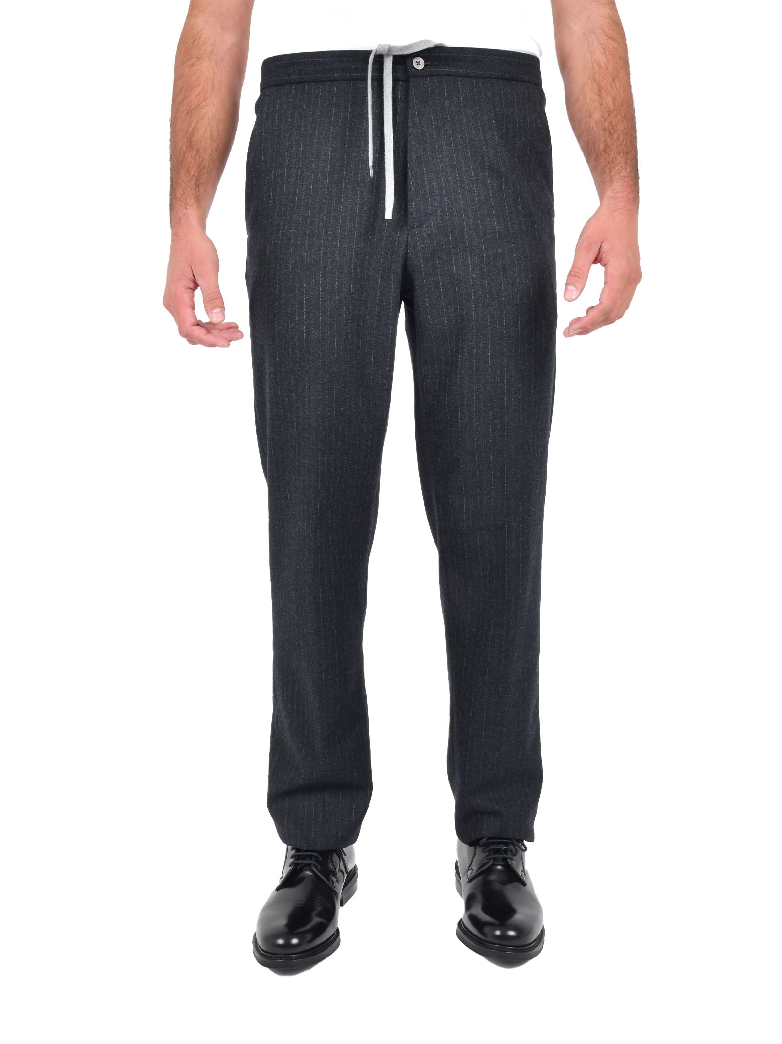 BOGLIOLI Slim-Fit Pinstriped Trousers for Men