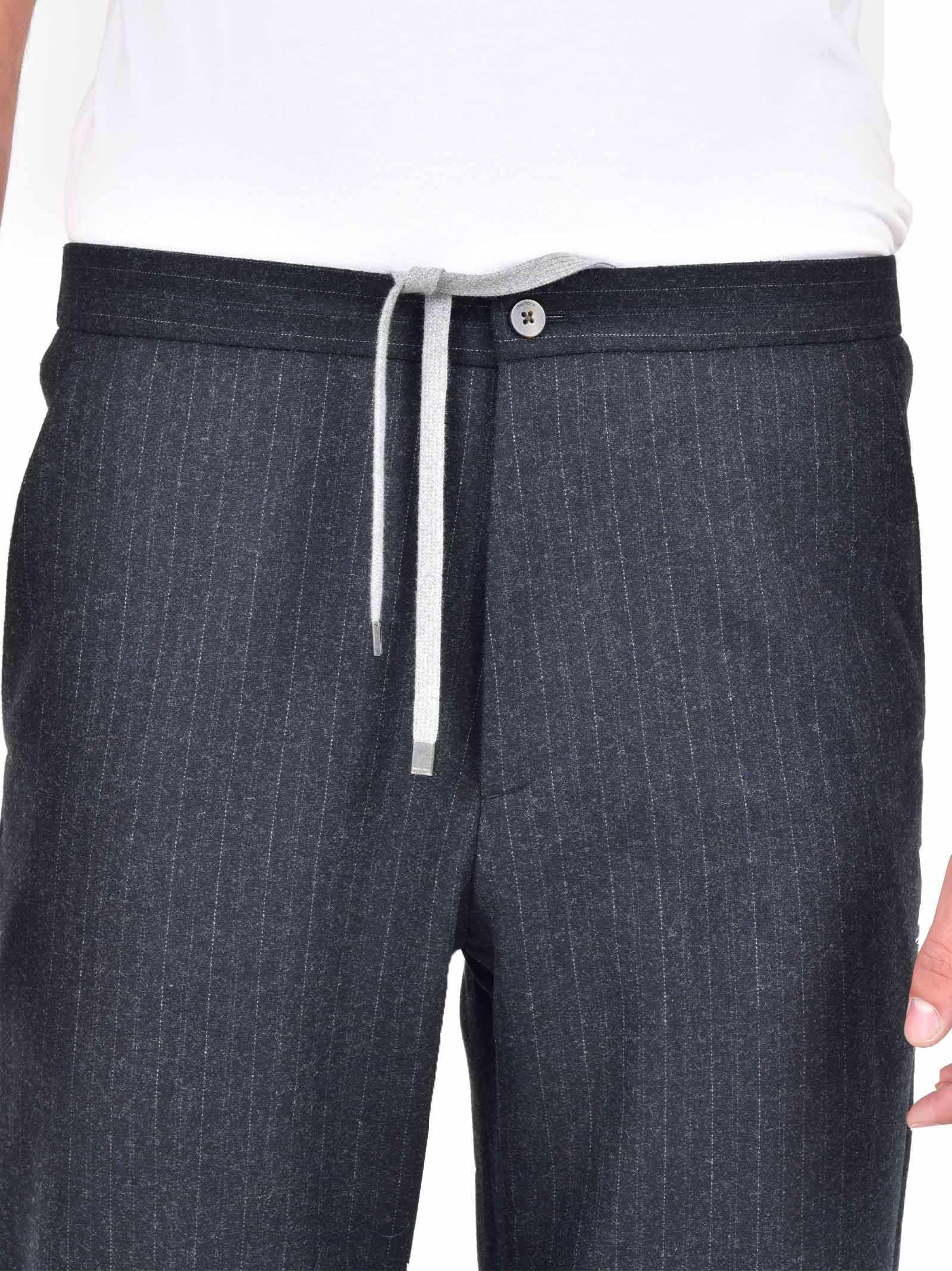 BOGLIOLI Slim-Fit Pinstriped Trousers for Men