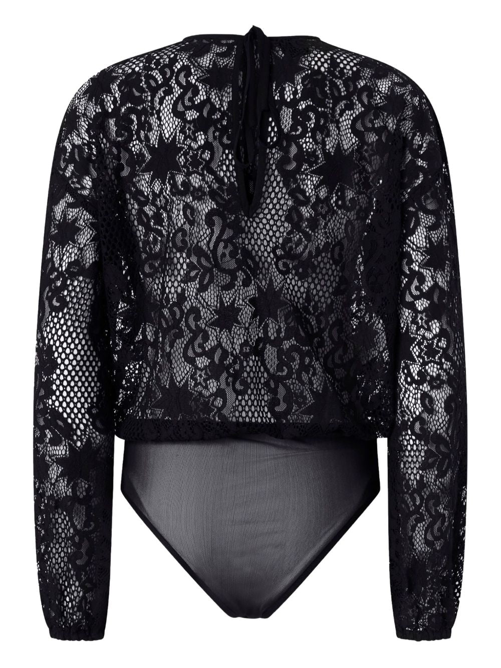 PINKO Elegant Lace Pattern Nylon Blend Top