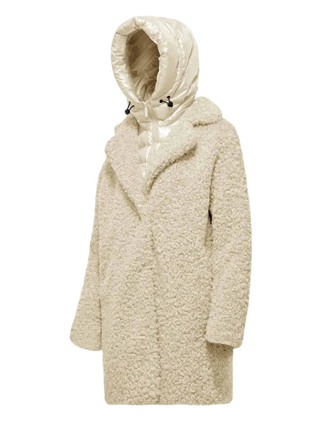 BOMBOOGIE Women's Teddy-Effect Jacket with Padded Hood