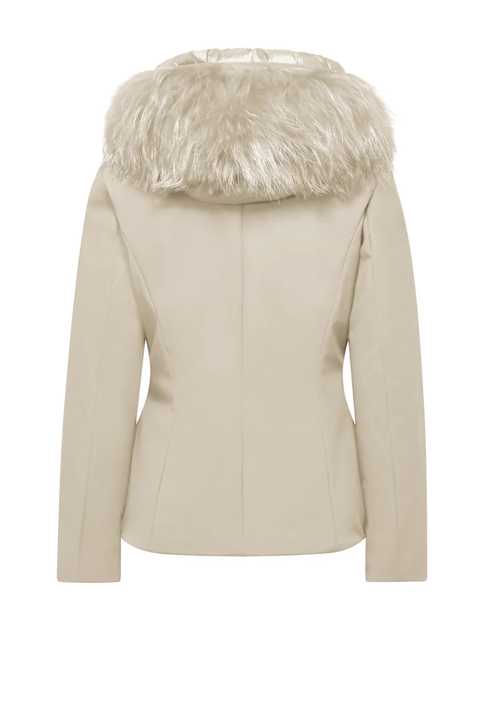 BOMBOOGIE Slim-Fit Puffer Jacket with Detachable Fur Hood