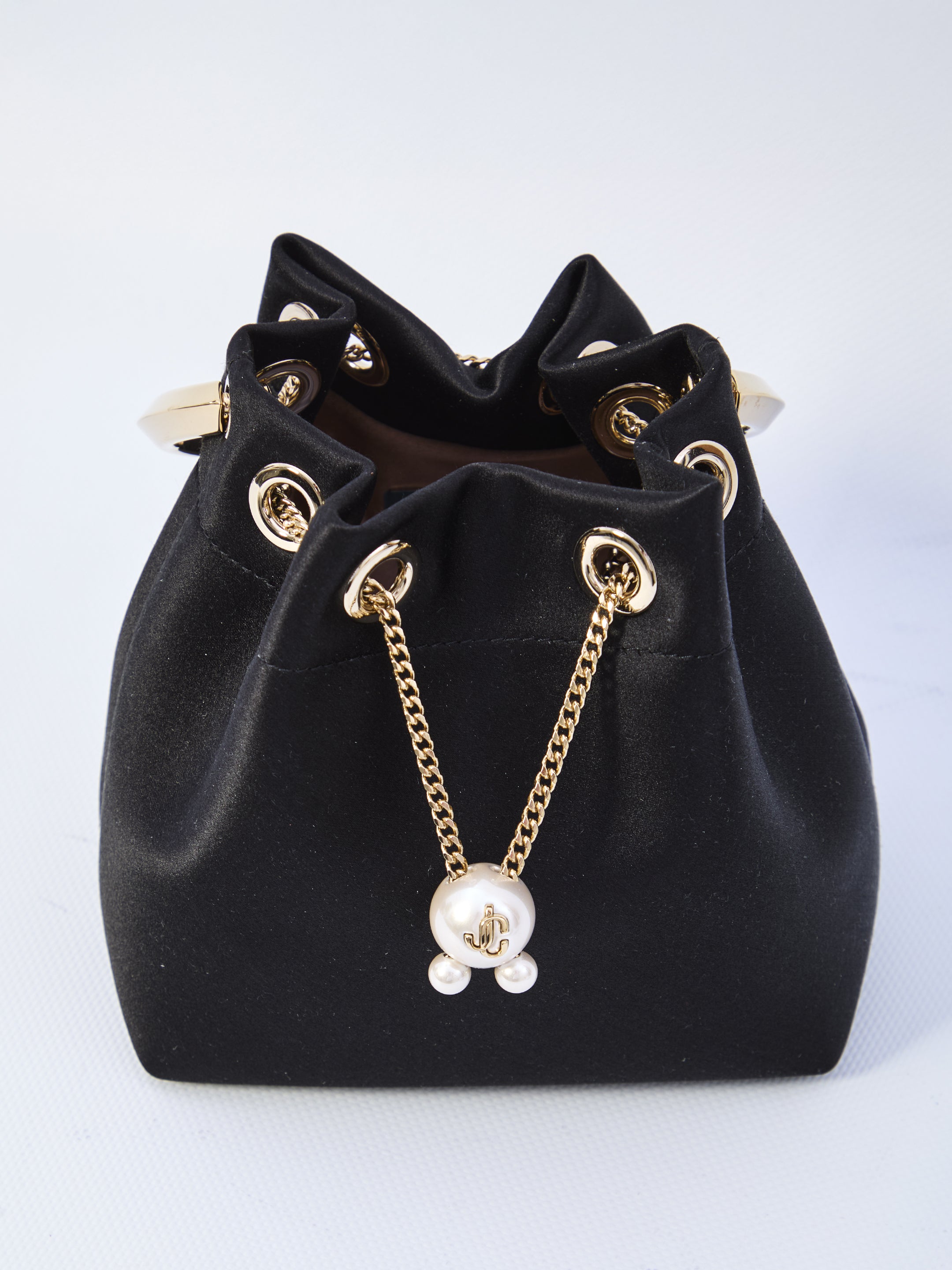 JIMMY CHOO Mini Biker Leather Handbag with Chain Strap