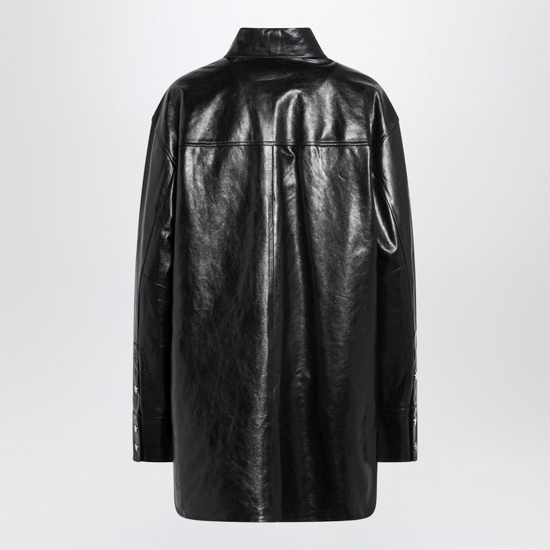 MAX MARA SPORTMAX Oversized Leather Shirt Jacket for Women
