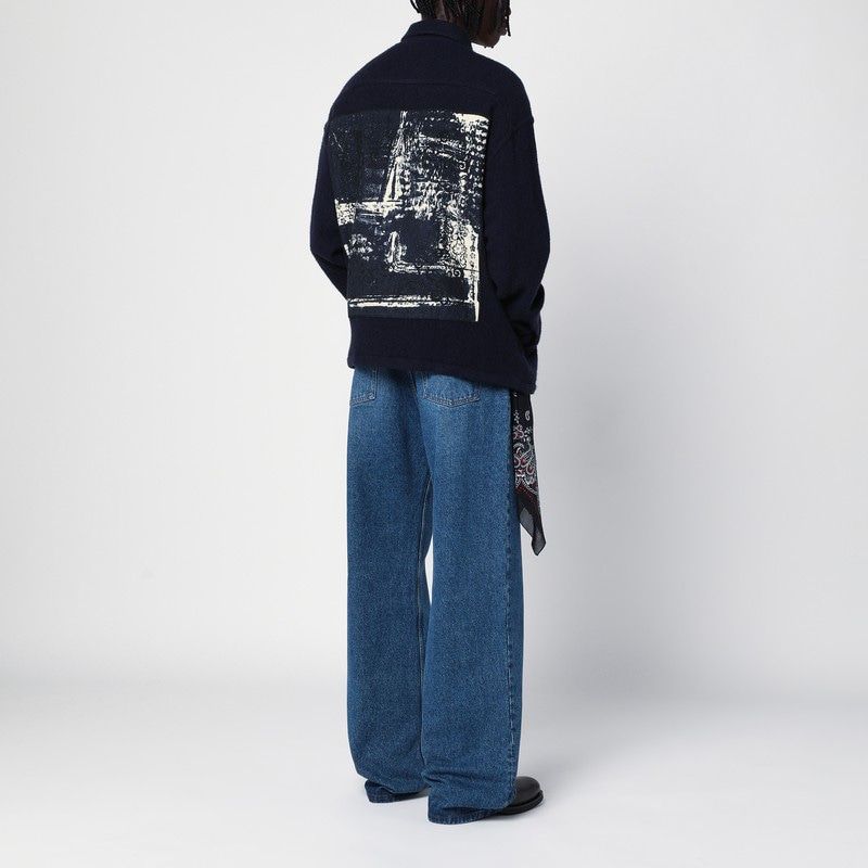 DESTIN Men's Wool Overshirt with Graphic Print