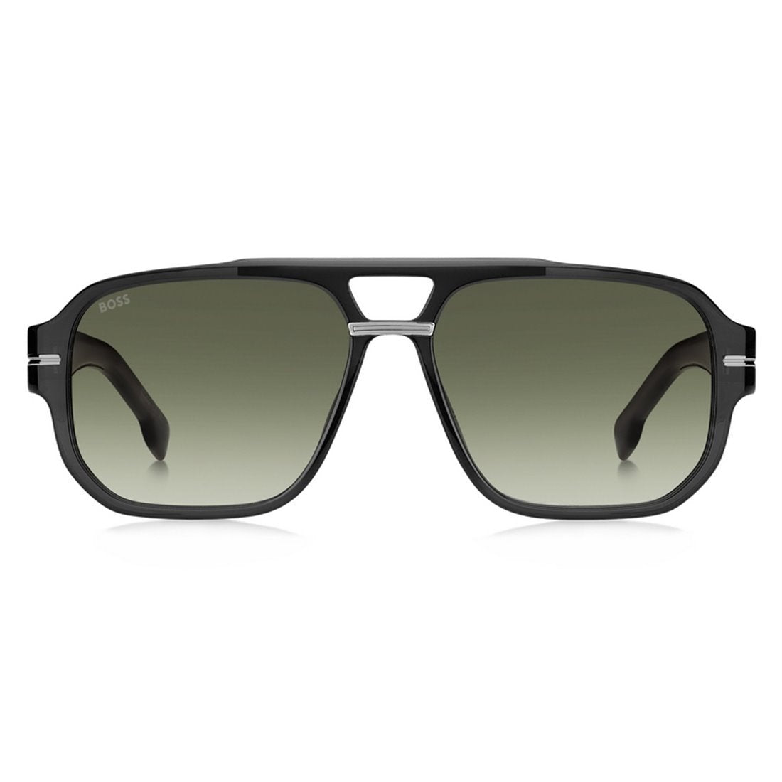 BOSS Men's Stylish Sunglasses with Green Shaded Lenses