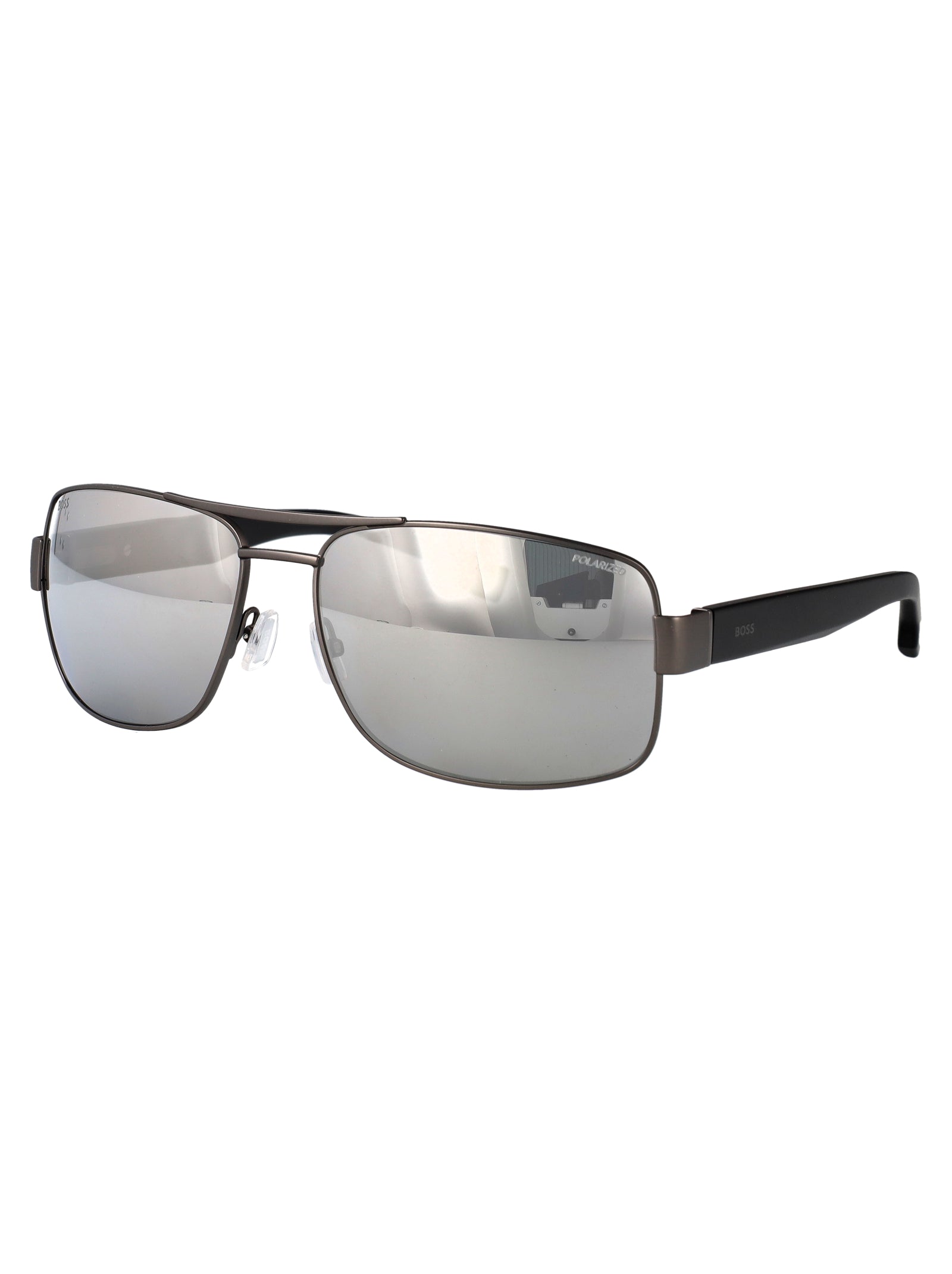 BOSS Matte Stainless Steel Sunglasses for Men