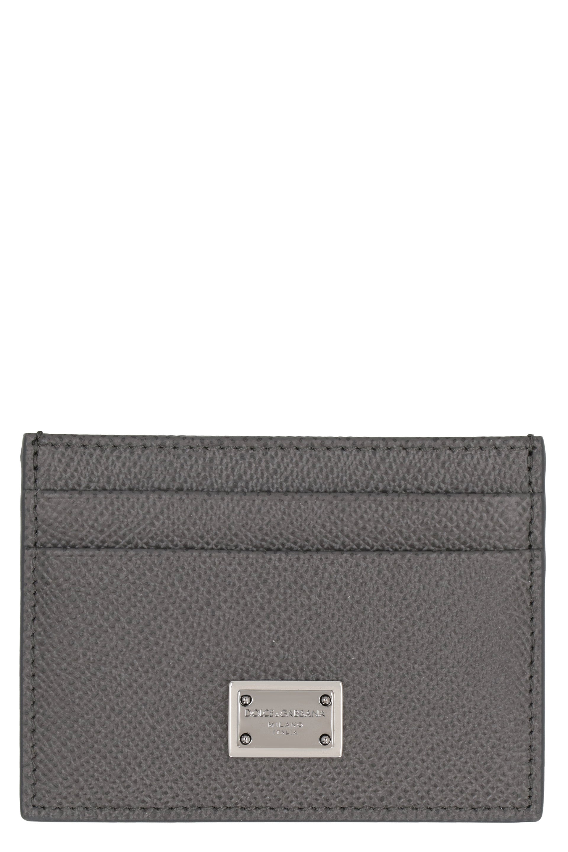 DOLCE & GABBANA Mini Leather Card Holder with Dauphine Print