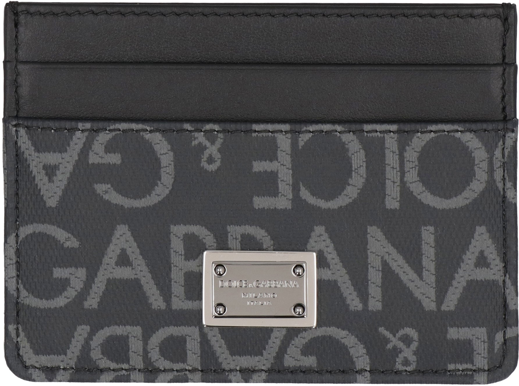 DOLCE & GABBANA Logo Detail Mini Leather Card Holder