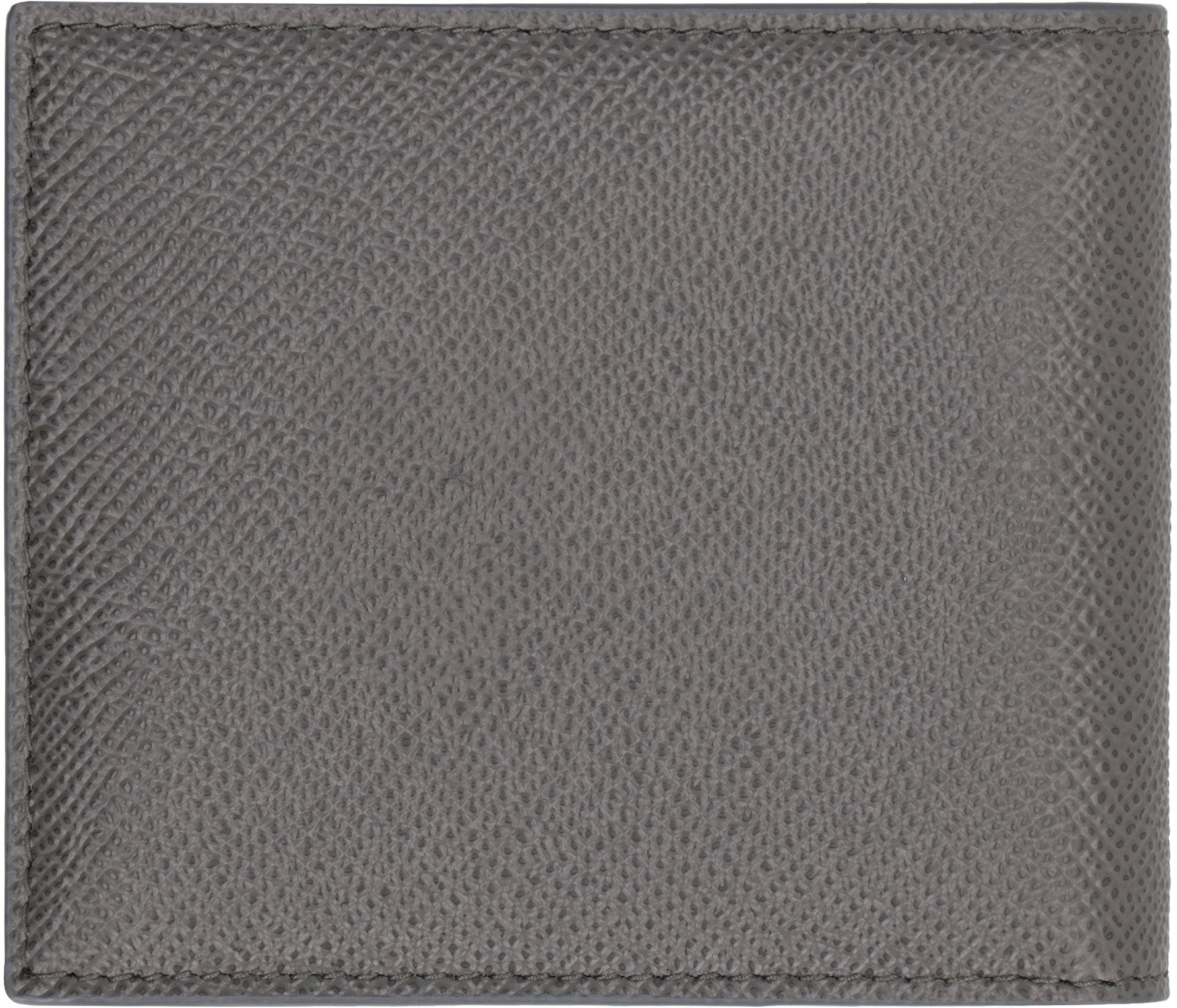 DOLCE & GABBANA Leather Flap-Over Wallet - Compact Size