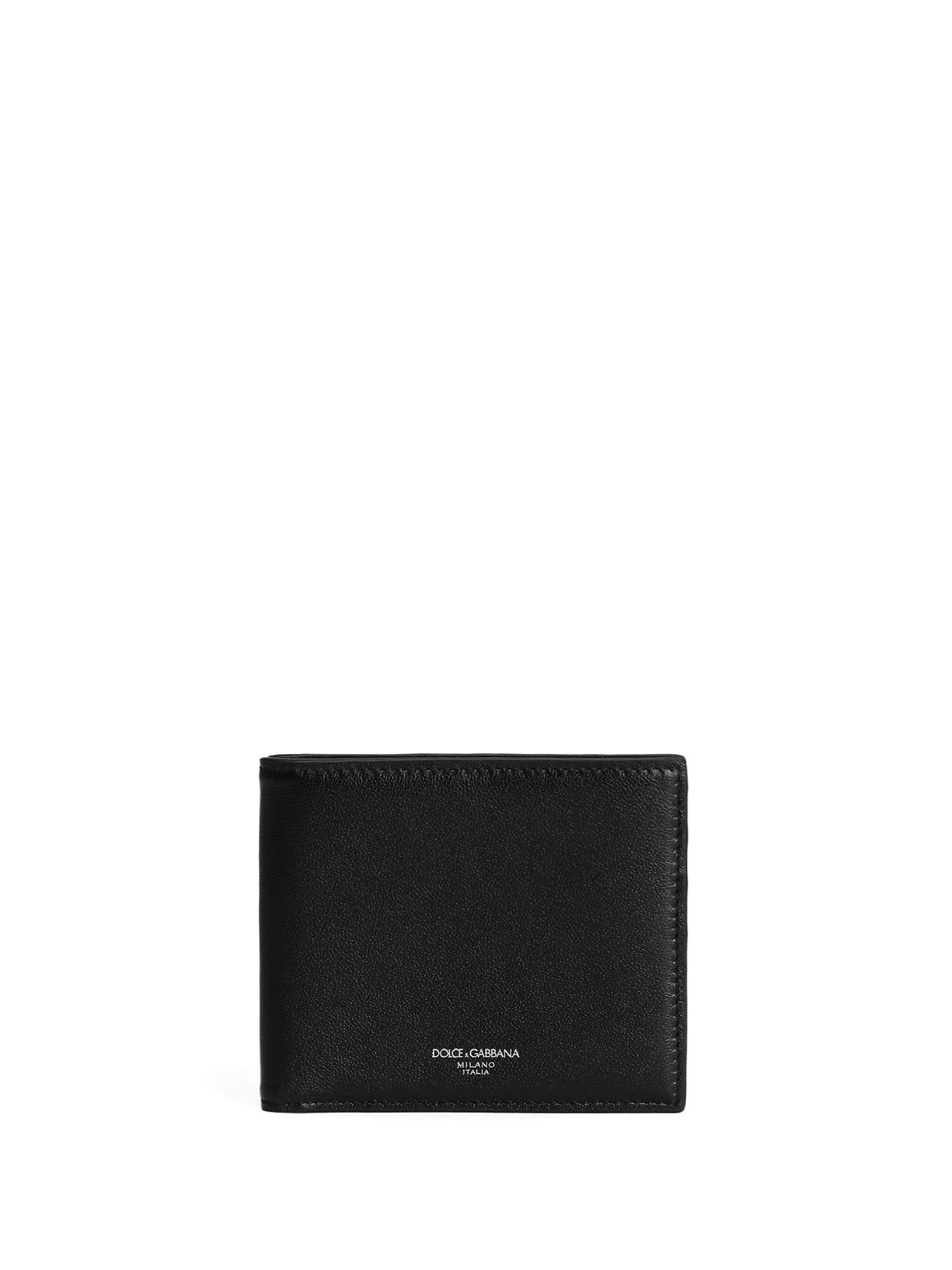 DOLCE & GABBANA Calfskin Leather Bifold Wallet