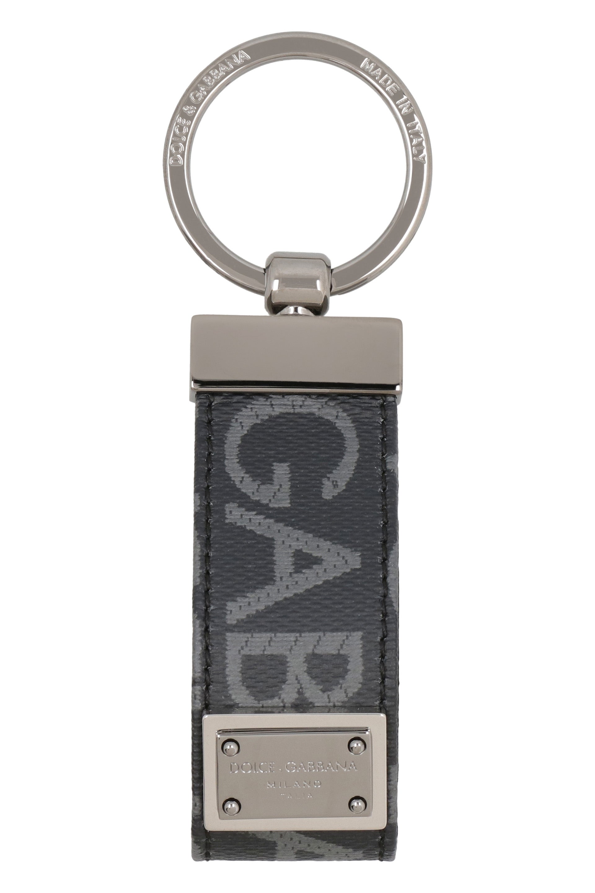 DOLCE & GABBANA Logo-Embellished Fabric Key Ring - 2.5x11 cm