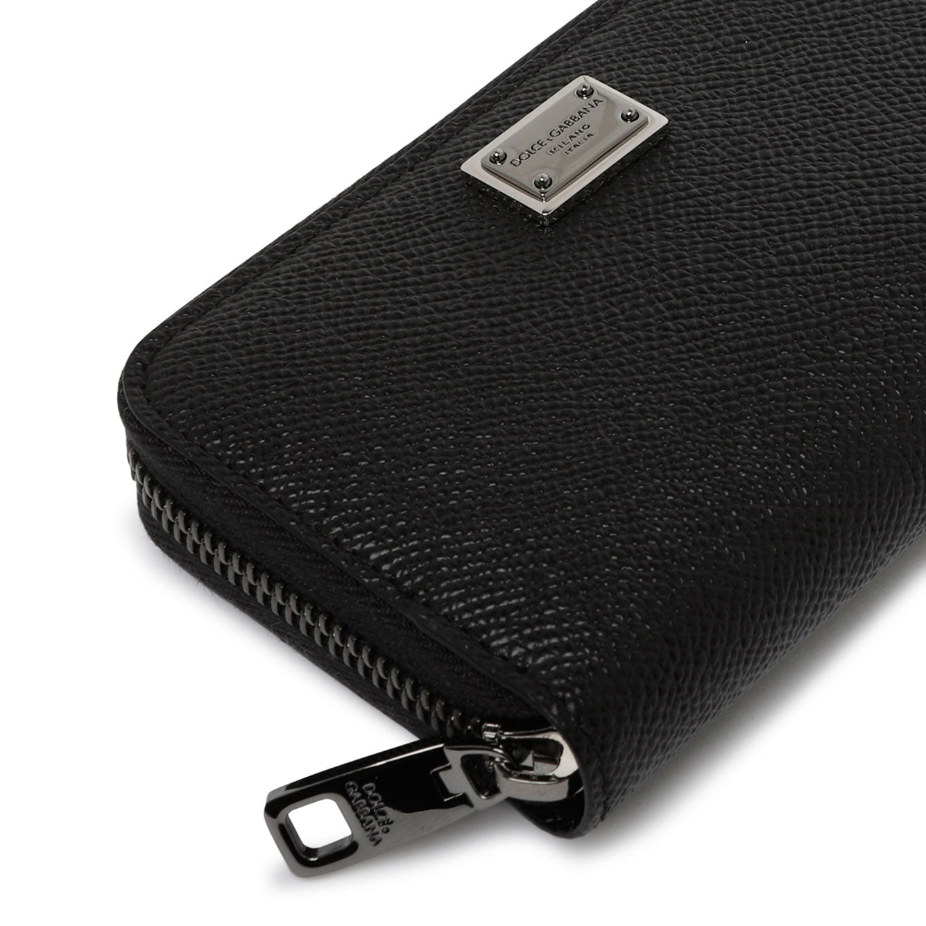 DOLCE & GABBANA Premium Vitello Leather Mini Wallet for Men