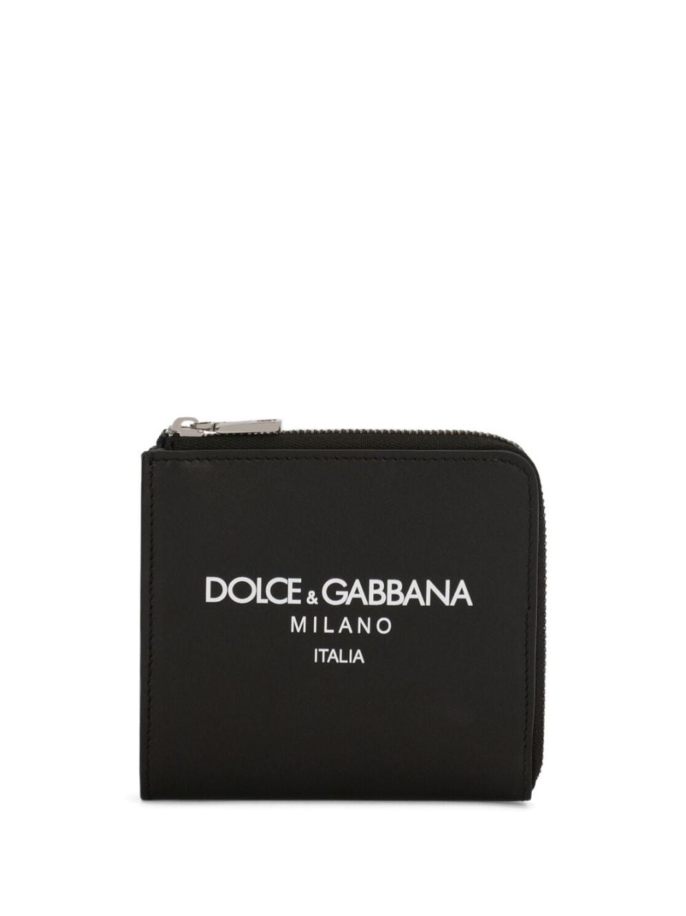 DOLCE & GABBANA Logo Print Leather Mini Wallet