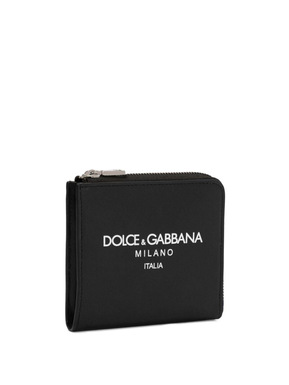 DOLCE & GABBANA Logo Print Leather Mini Wallet