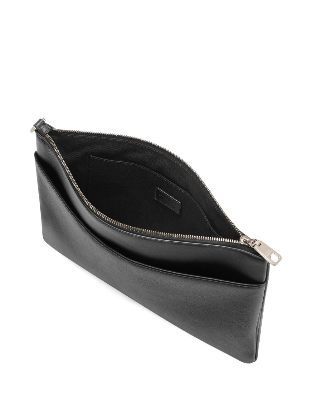 DOLCE & GABBANA Leather Handbag with Top Zip and Detachable Wrist Strap