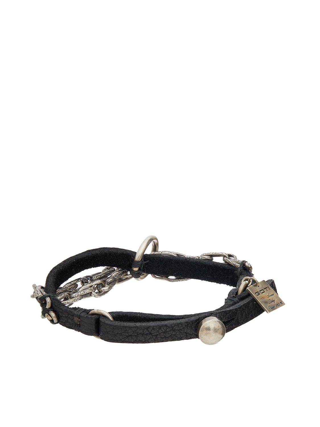 GOTI Genuine Leather Bracelet with Silver 925 - 20cm Length