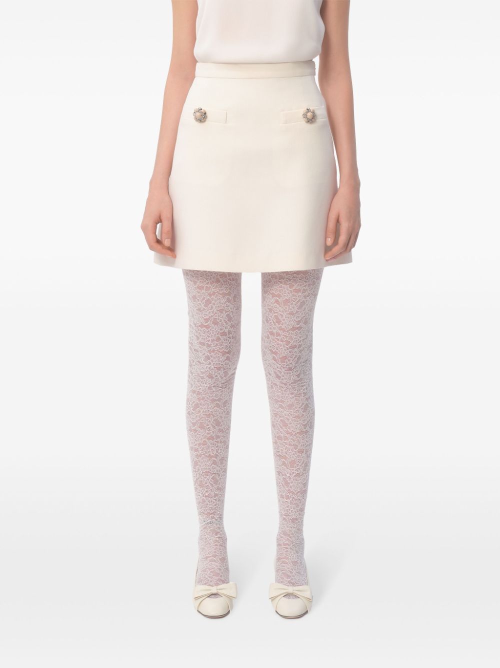 VALENTINO Couture Mini Crepe Skirt