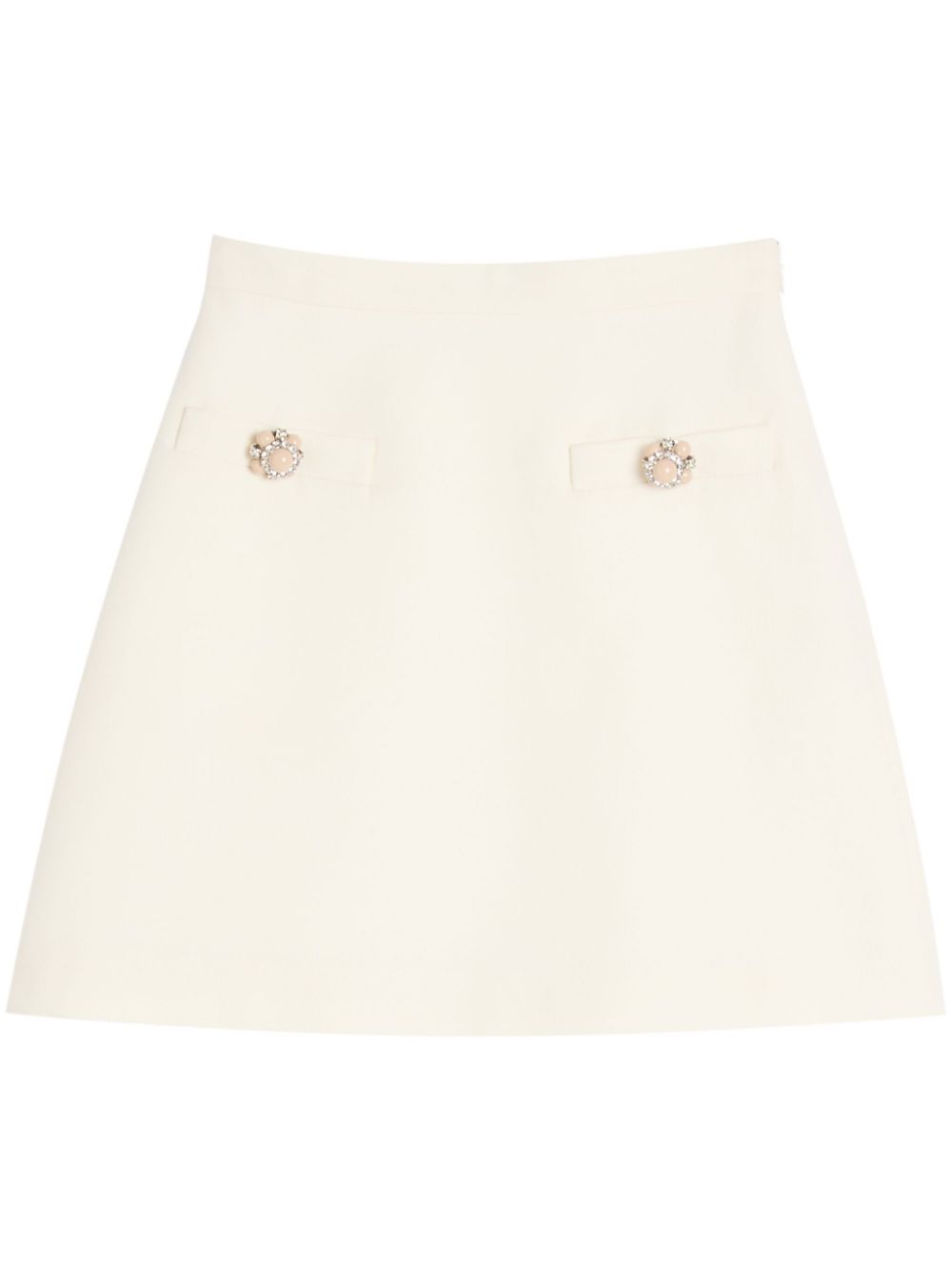 VALENTINO Couture Mini Crepe Skirt
