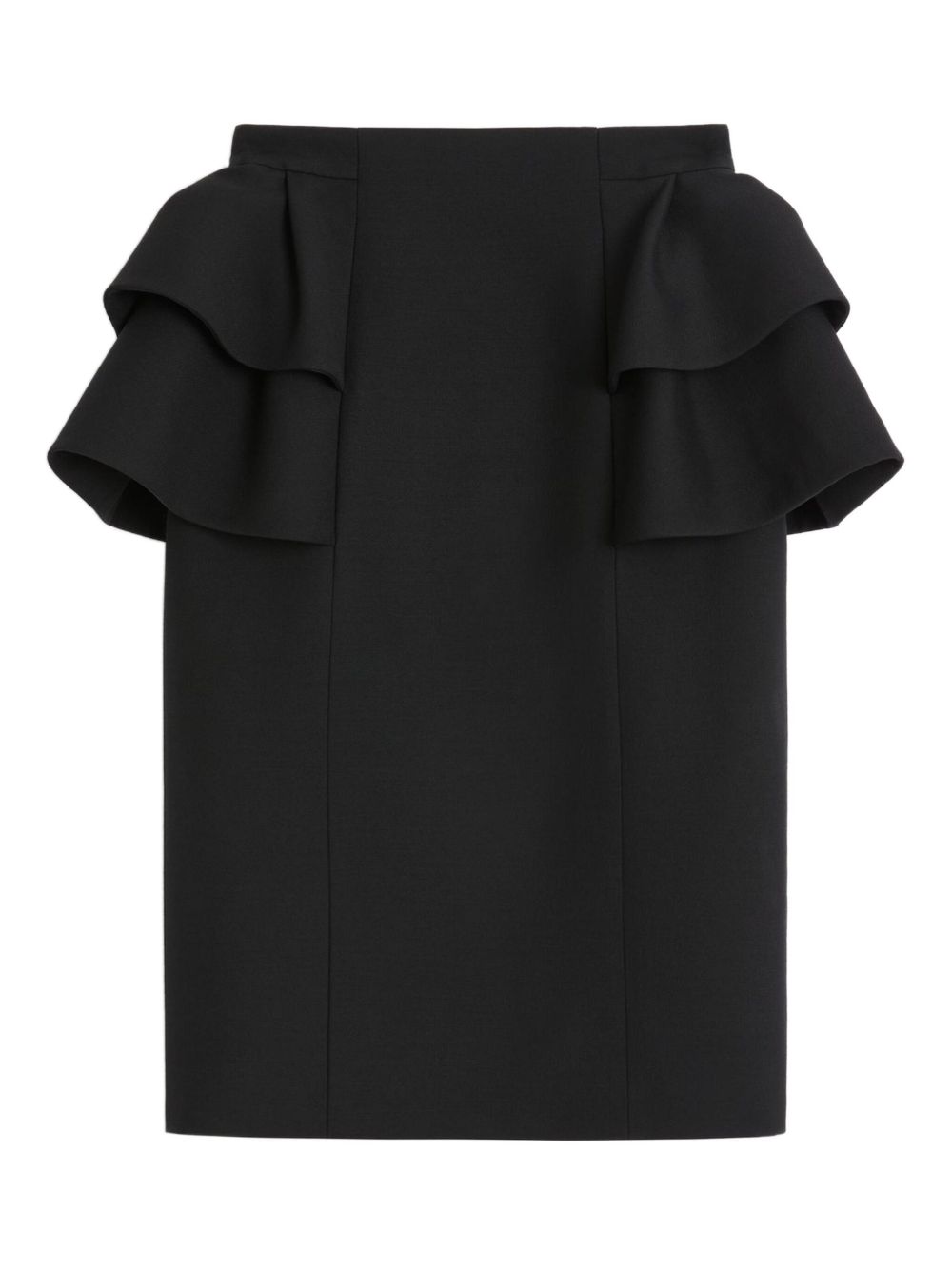 VALENTINO High-Waisted Ruffled Midi Skirt
