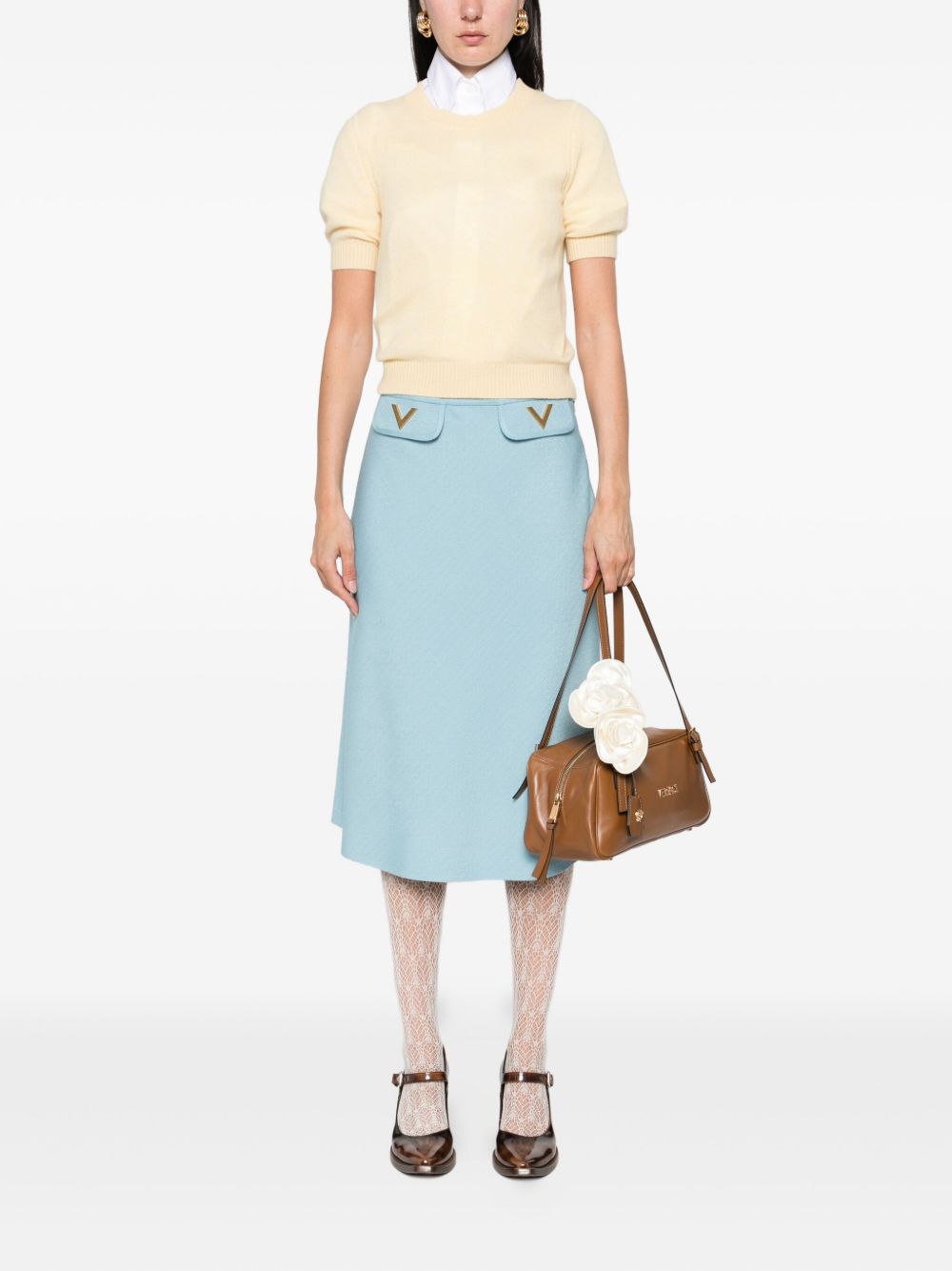VALENTINO Chic Midi Skirt
