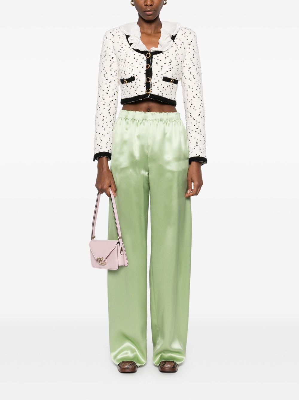 VALENTINO Luxurious 100% Silk Trousers for Women - SS25
