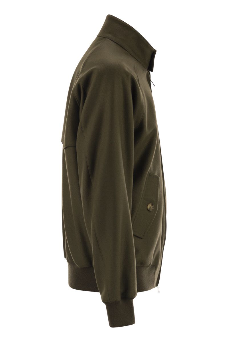 BARACUTA Wool and Cashmere Bomber Jacket