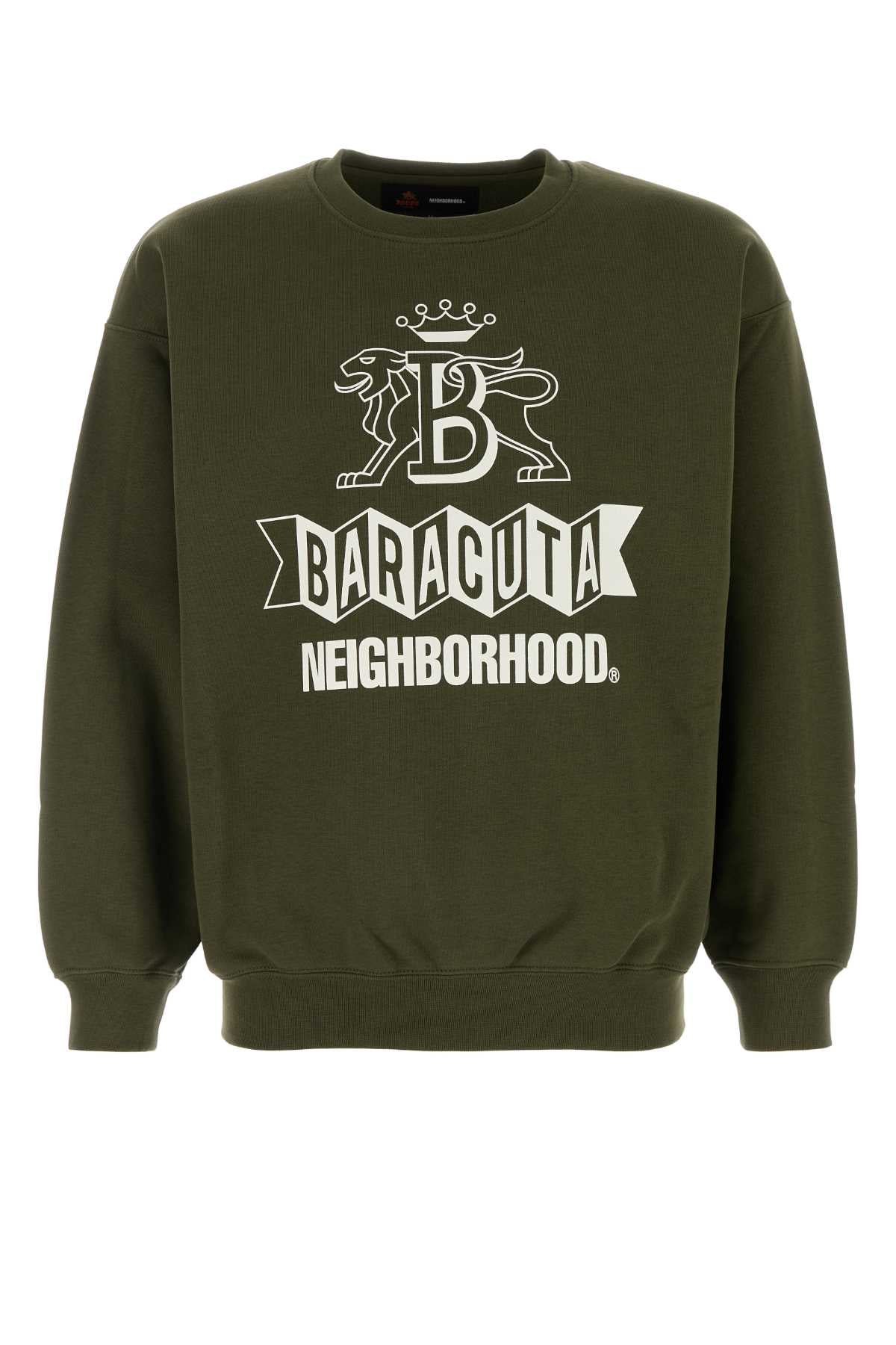 BARRACUTA Oversize Cotton Blend Sweatshirt
