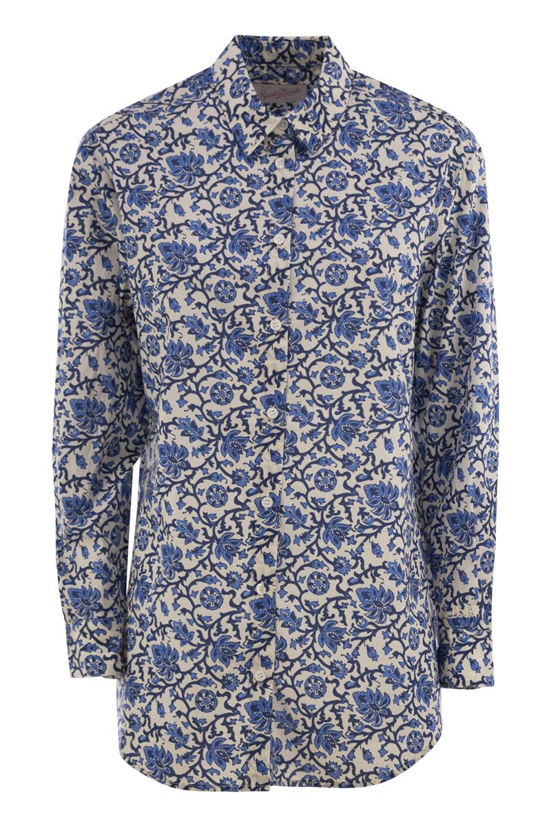 MC2 SAINT BARTH Floral Long Sleeve Overfit Shirt