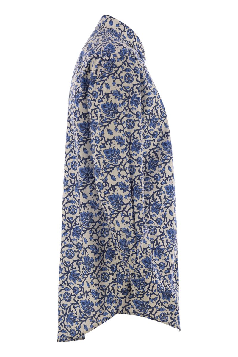 MC2 SAINT BARTH Floral Long Sleeve Overfit Shirt