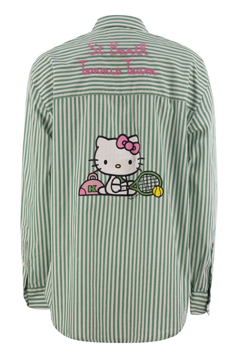 MC2 SAINT BARTH Brigitte Long Striped Shirt with Hello Kitty