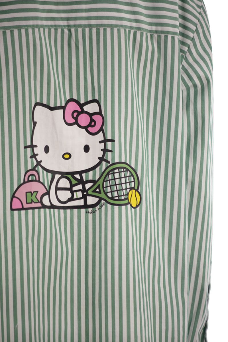 MC2 SAINT BARTH Brigitte Long Striped Shirt with Hello Kitty