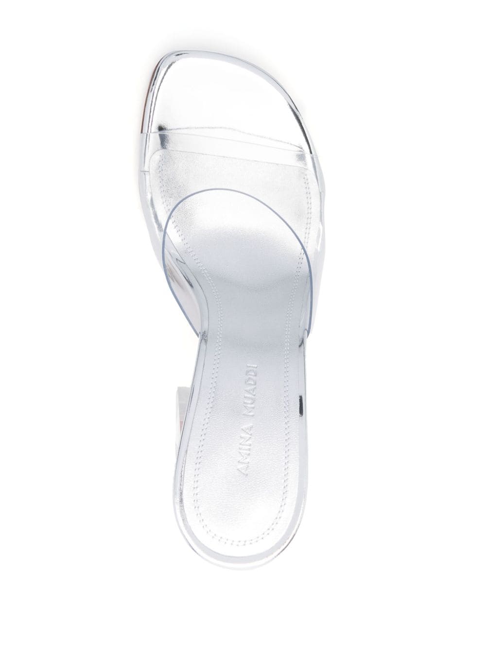 AMINA MUADDI Open Toe Block Heel Slip-On Sandals