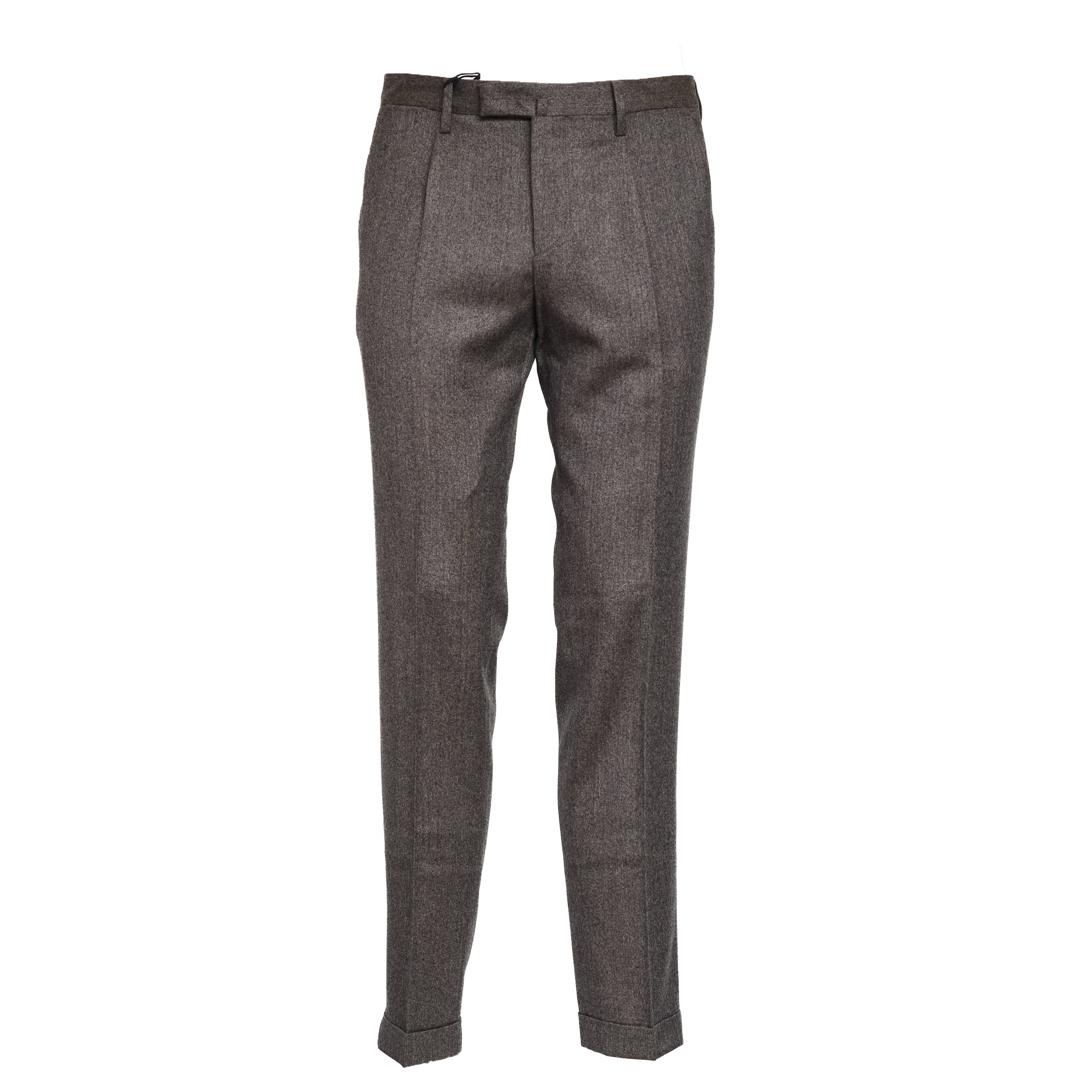 BRIGLIA 1949 Chocolate Cuffed Trousers - Easy Fit for Men