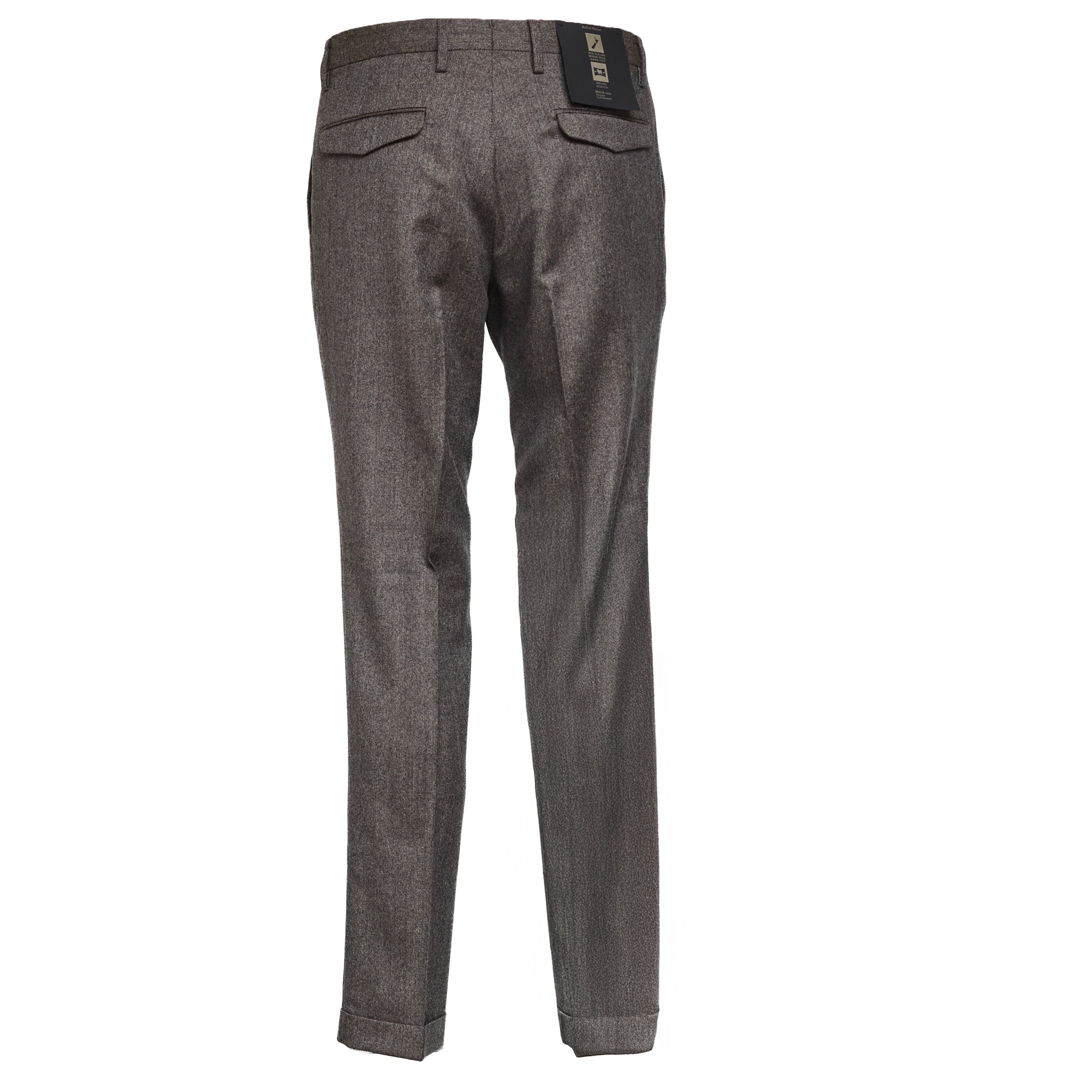 BRIGLIA 1949 Chocolate Cuffed Trousers - Easy Fit for Men