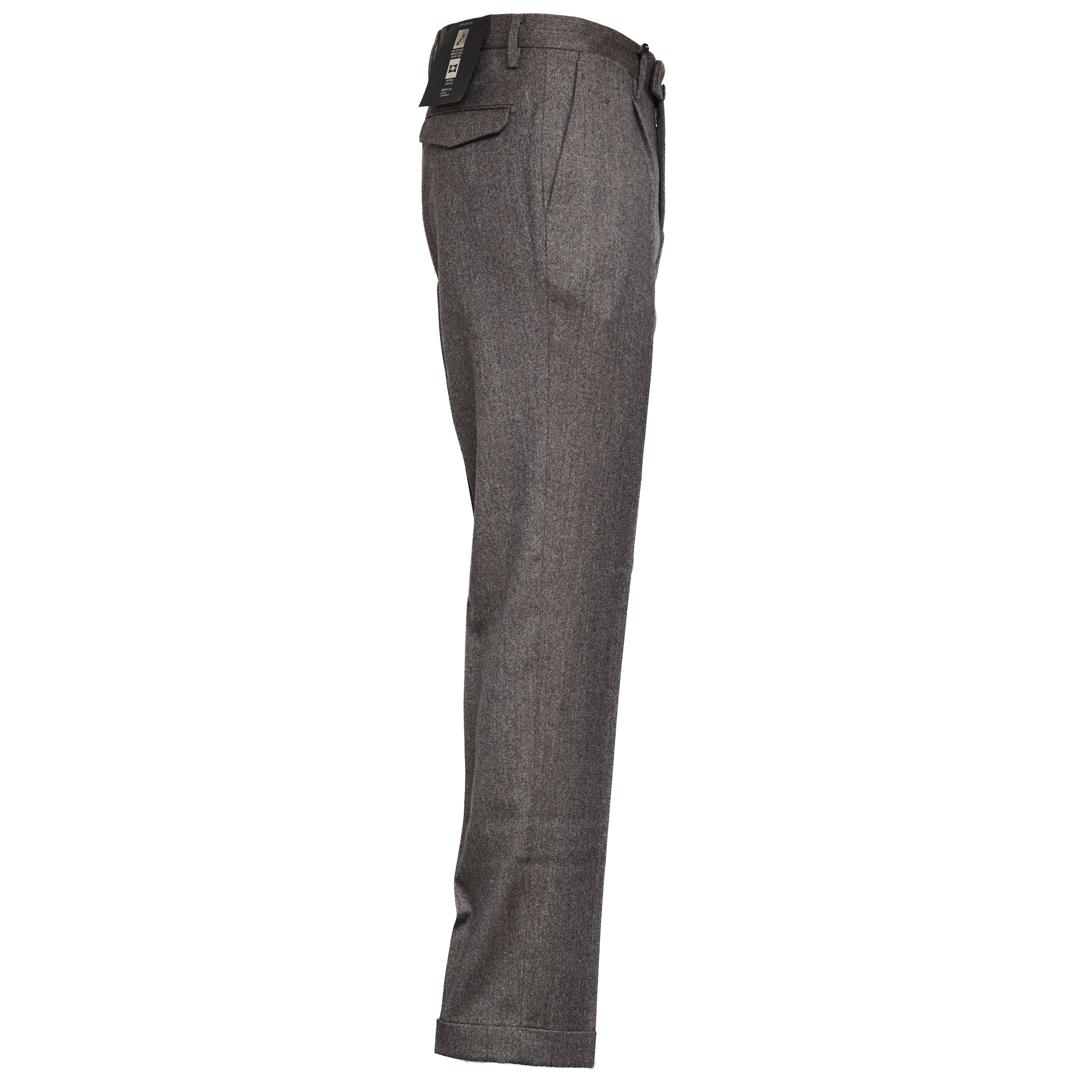 BRIGLIA 1949 Chocolate Cuffed Trousers - Easy Fit for Men