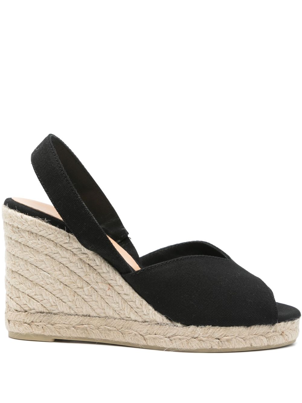 CASTAÑER High Wedge Espadrilles with Elastic Slingback for Women