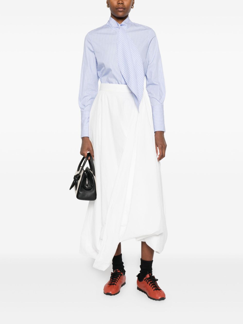 TRAME AUREE Tie Neck Long Sleeve Shirt for Women