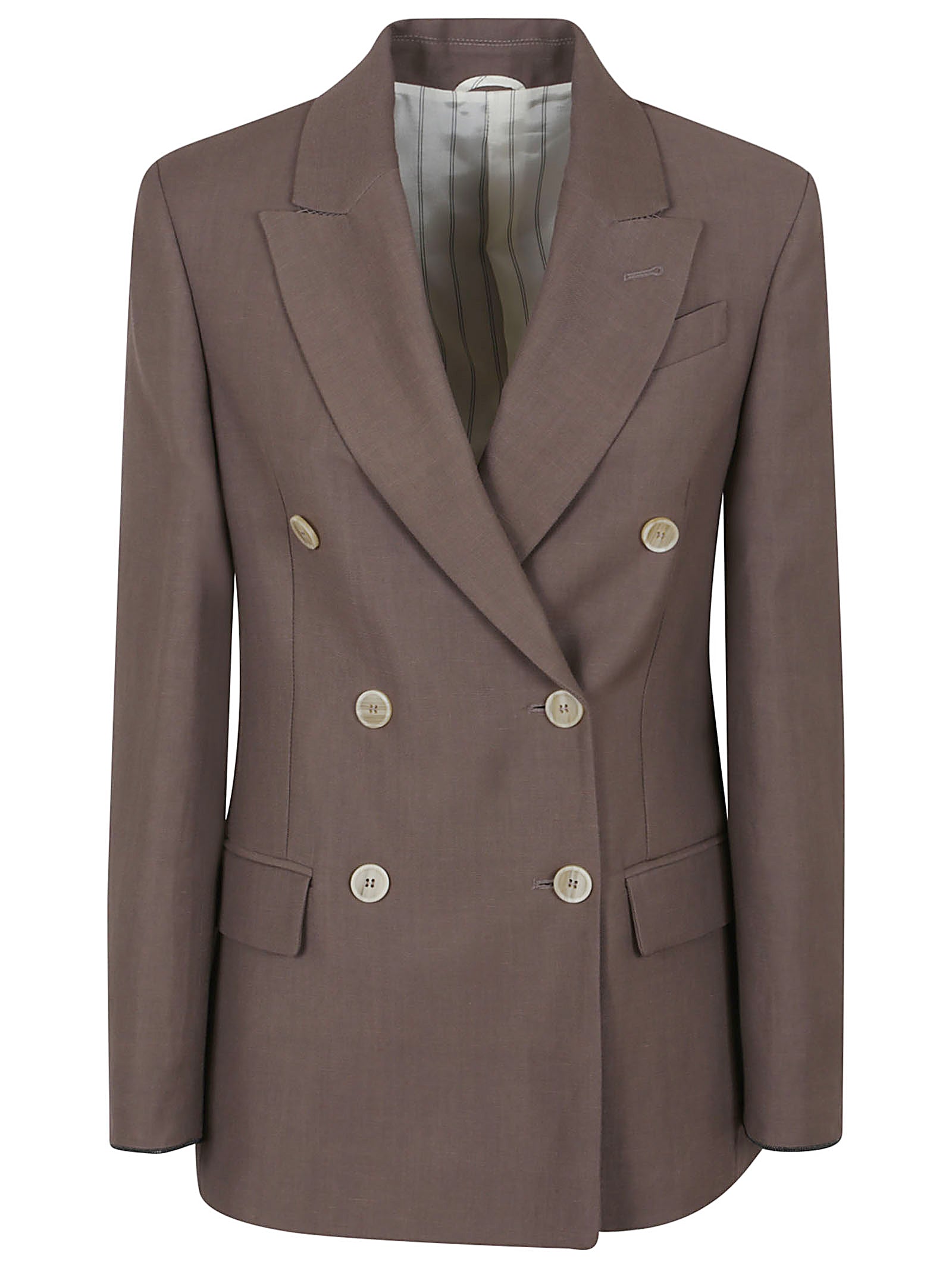 BRUNELLO CUCINELLI Double-Breasted Viscose Blend Jacket for Women - Spring Summer 25