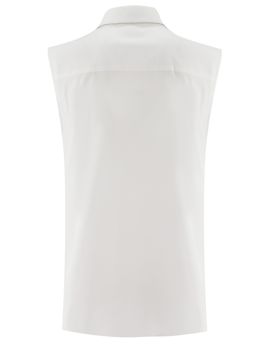 BRUNELLO CUCINELLI Sleeveless Cotton Poplin Shirt