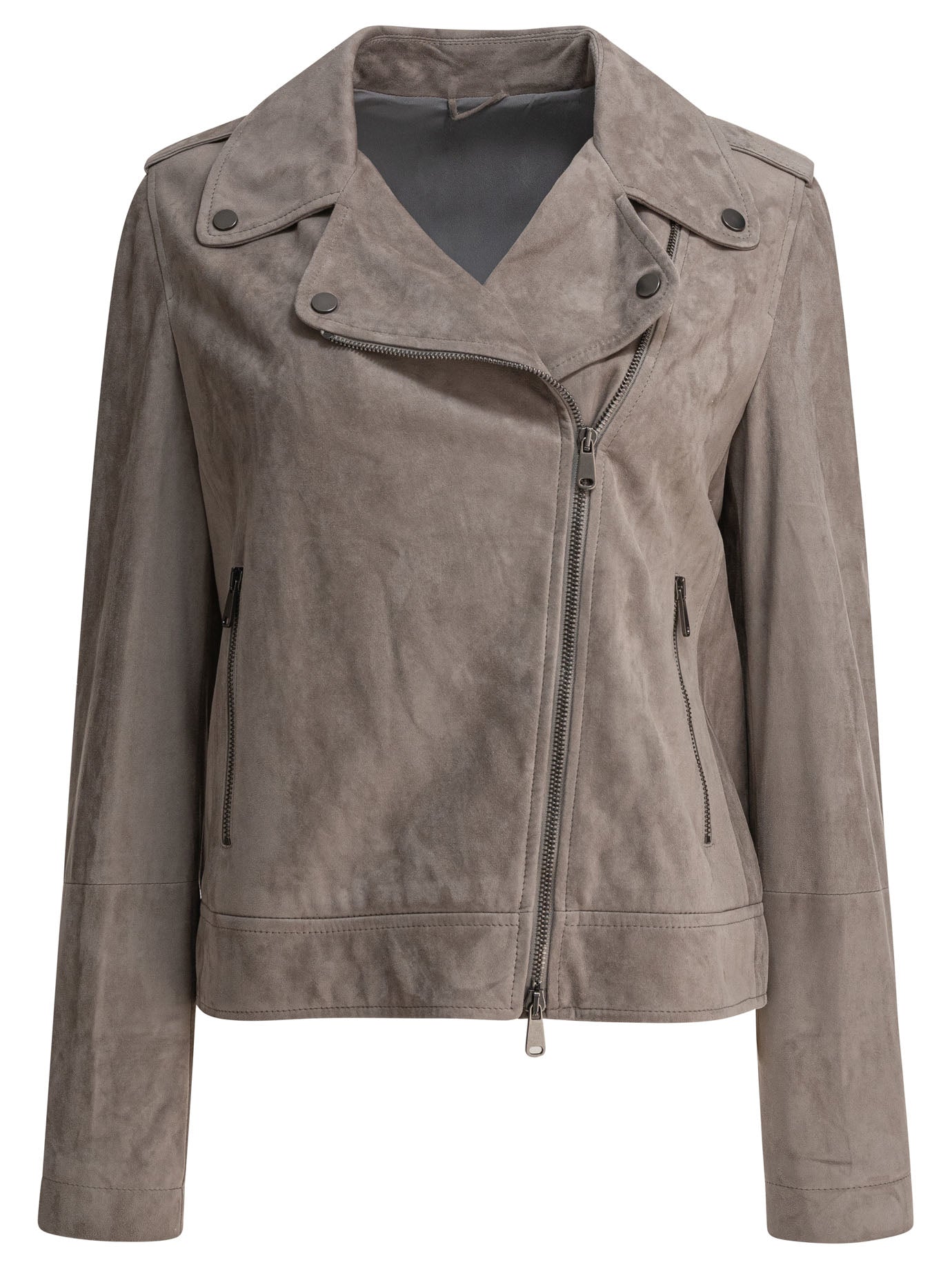 BRUNELLO CUCINELLI Elegant Leather Jacket for Women