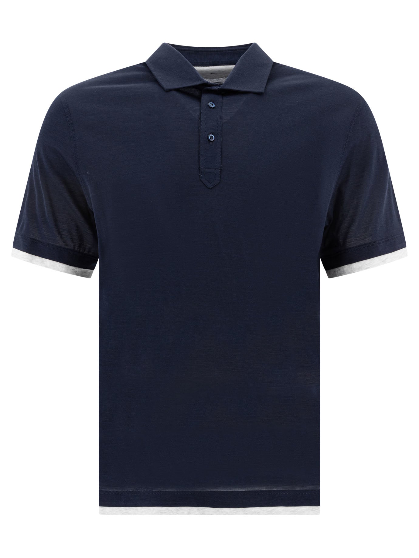 BRUNELLO CUCINELLI Silk-Cotton Blend Polo Shirt
