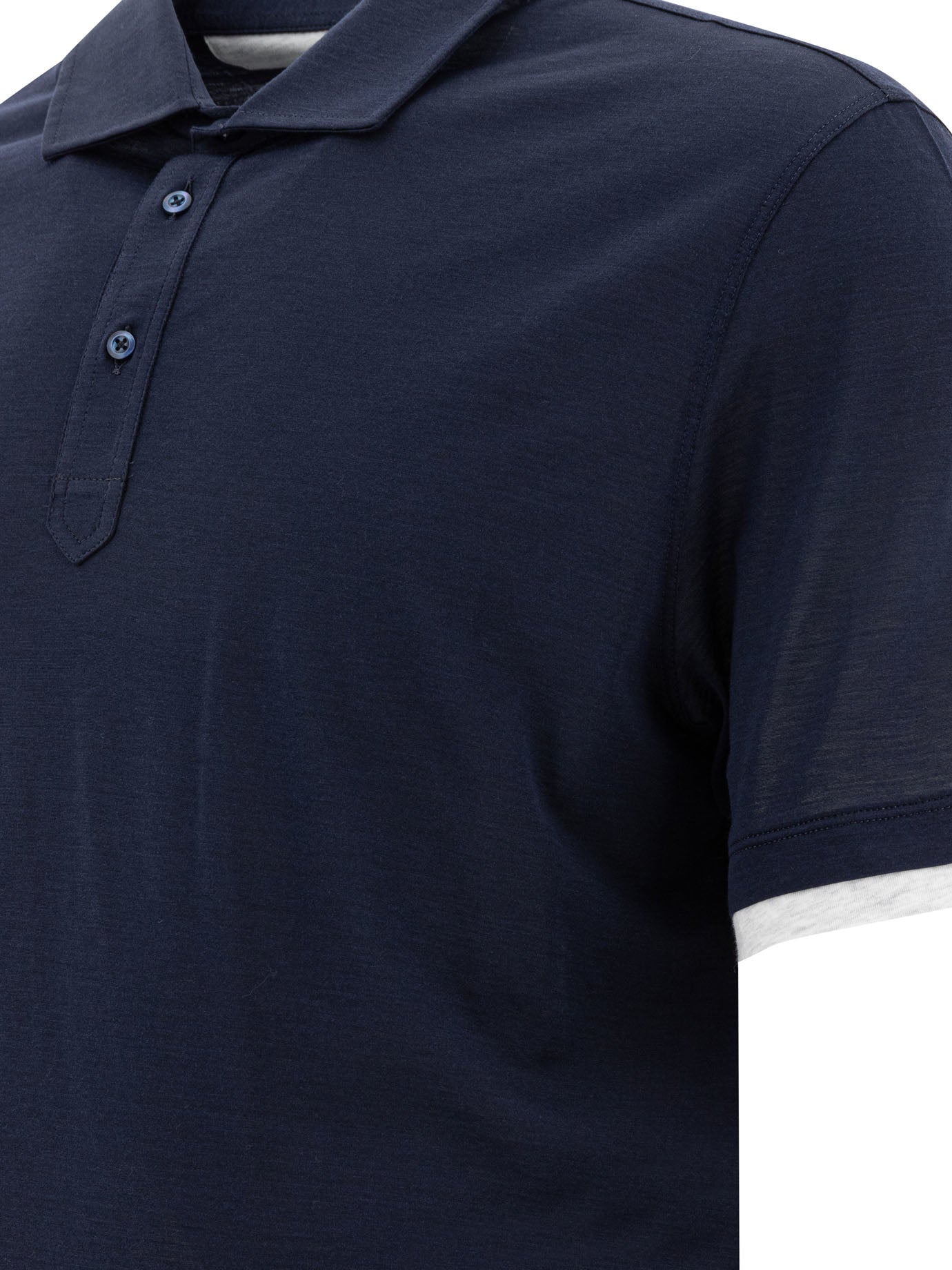 BRUNELLO CUCINELLI Silk-Cotton Blend Polo Shirt