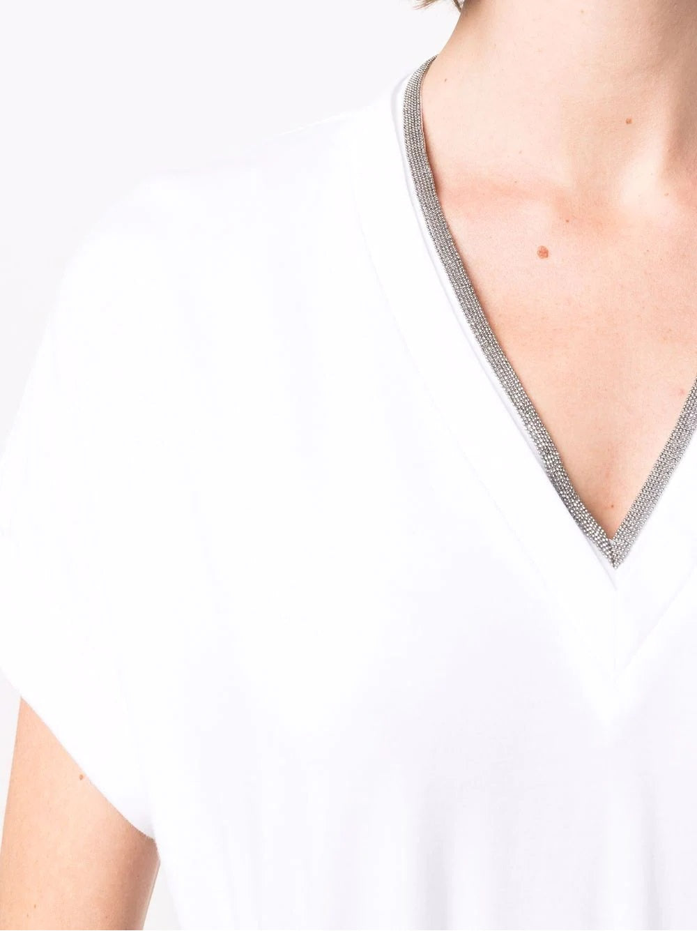 BRUNELLO CUCINELLI Elegant V-Neck Sleeveless Mini Top