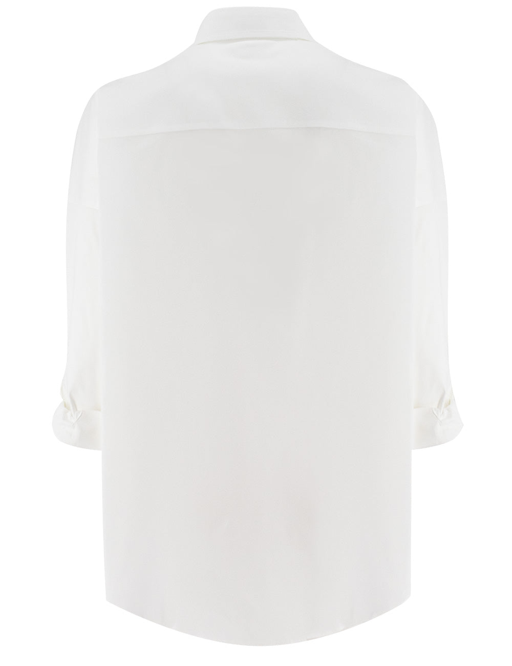 BRUNELLO CUCINELLI Luxurious Stretch Cotton Poplin Shirt for Women - Flared Bottom Design