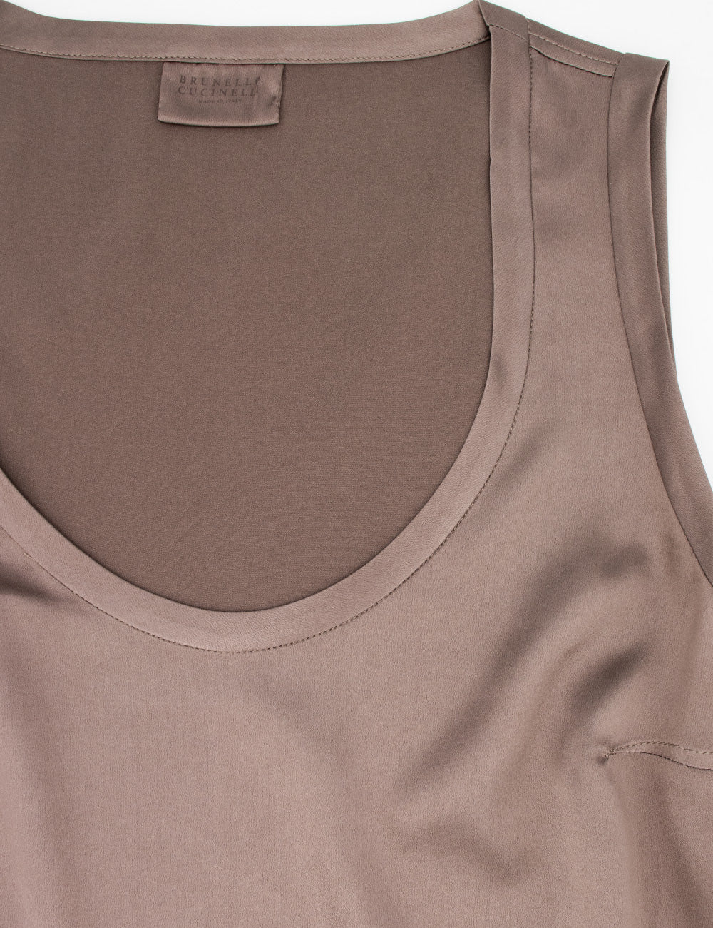 BRUNELLO CUCINELLI Silk Top with Wide Neckline