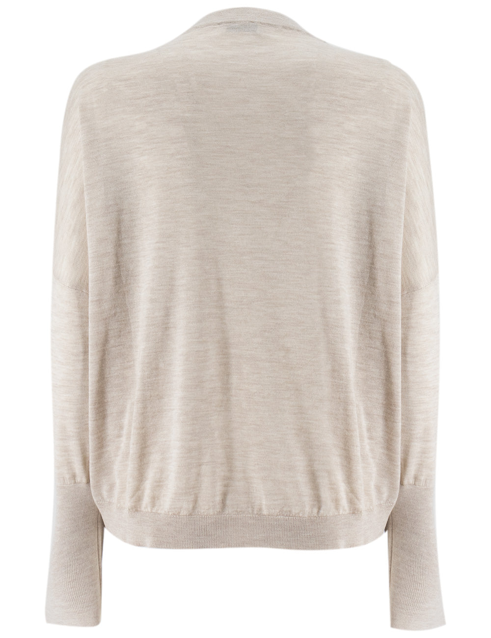 BRUNELLO CUCINELLI Chic Embroidered Sleeve Cashmere Silk Knit Sweater